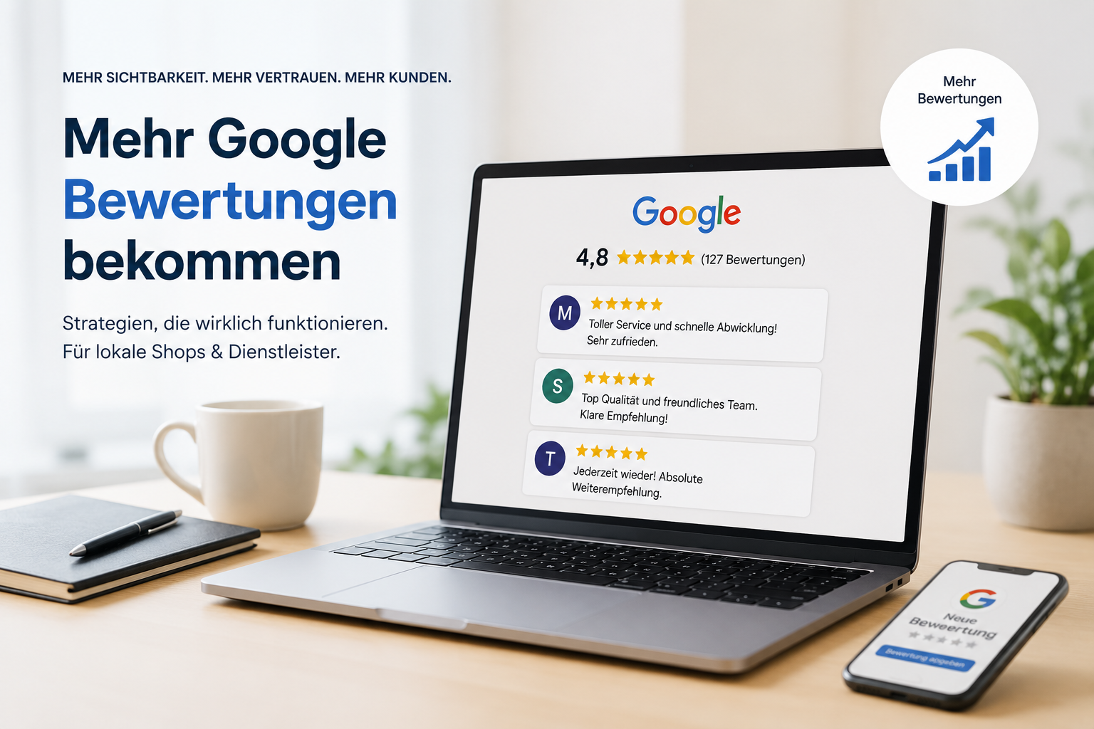 Mehr Google-Bewertungen bekommen: 10 Methoden, die 2026 wirklich funktionieren