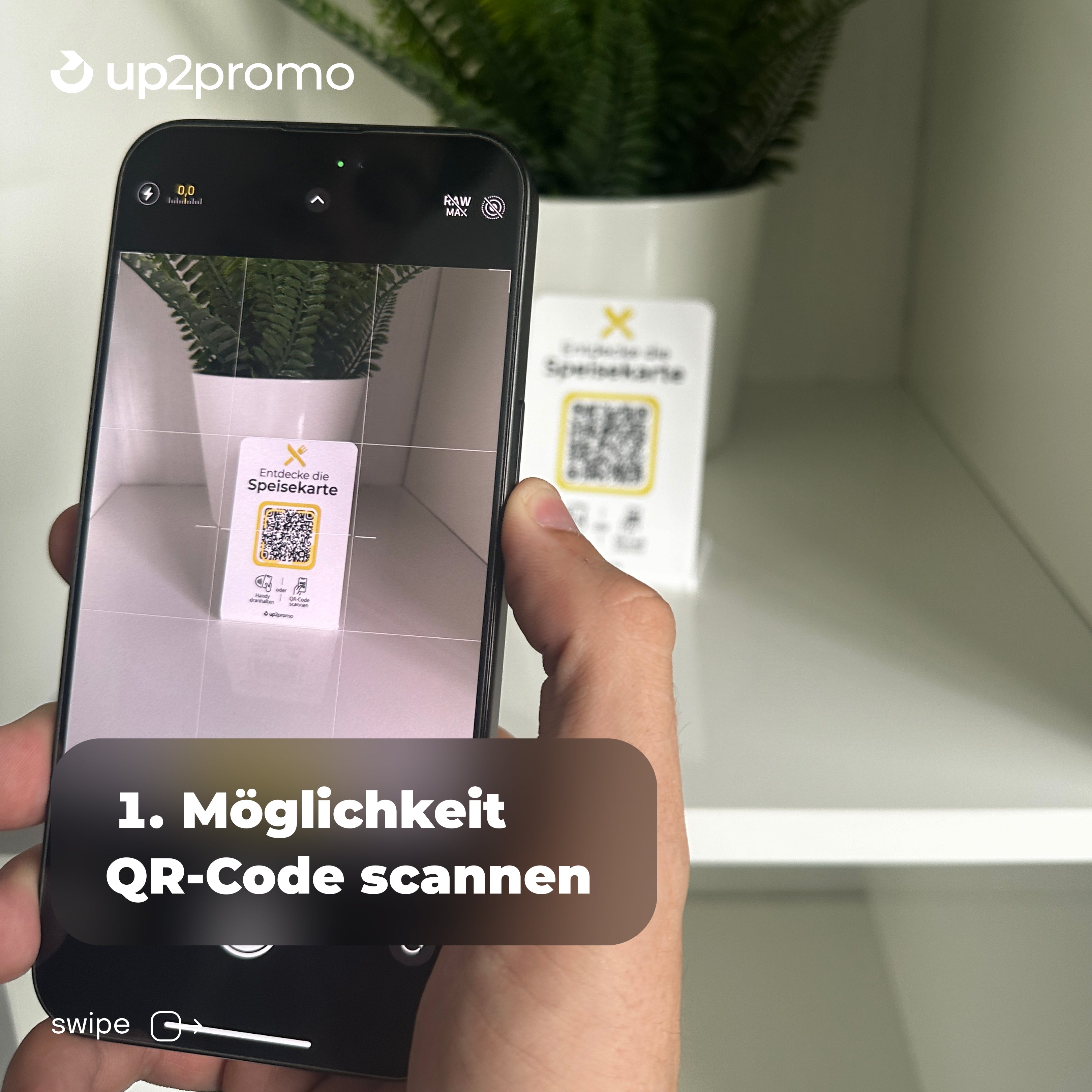Speisekarten Aufsteller mit NFC & QR