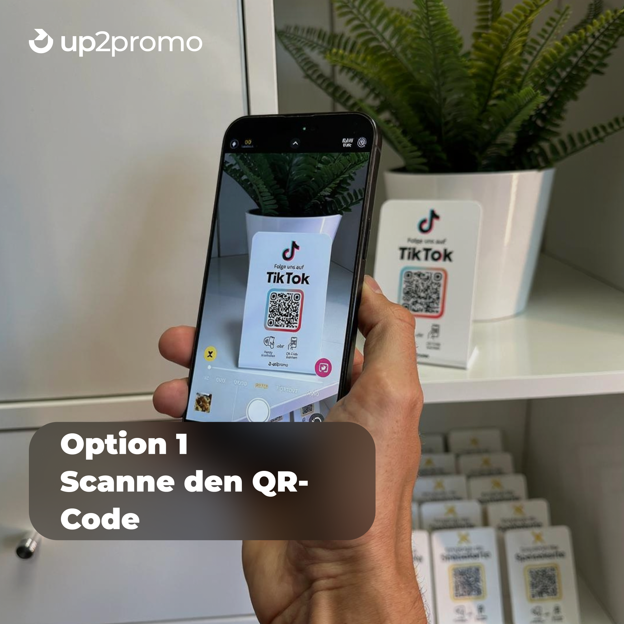 TikTok Aufsteller mit NFC & QR