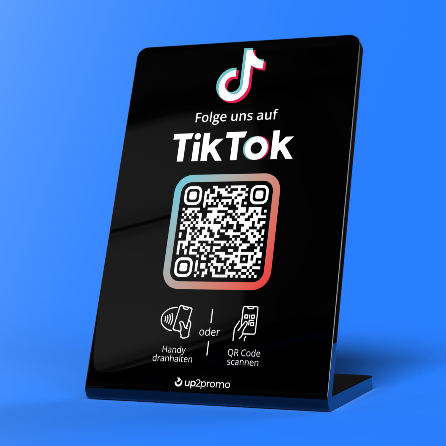TikTok Aufsteller mit NFC & QR