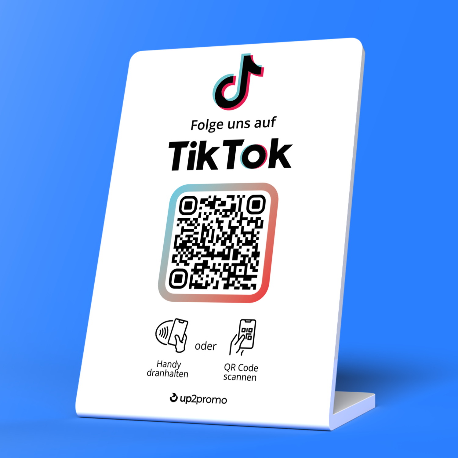 TikTok Aufsteller mit NFC & QR