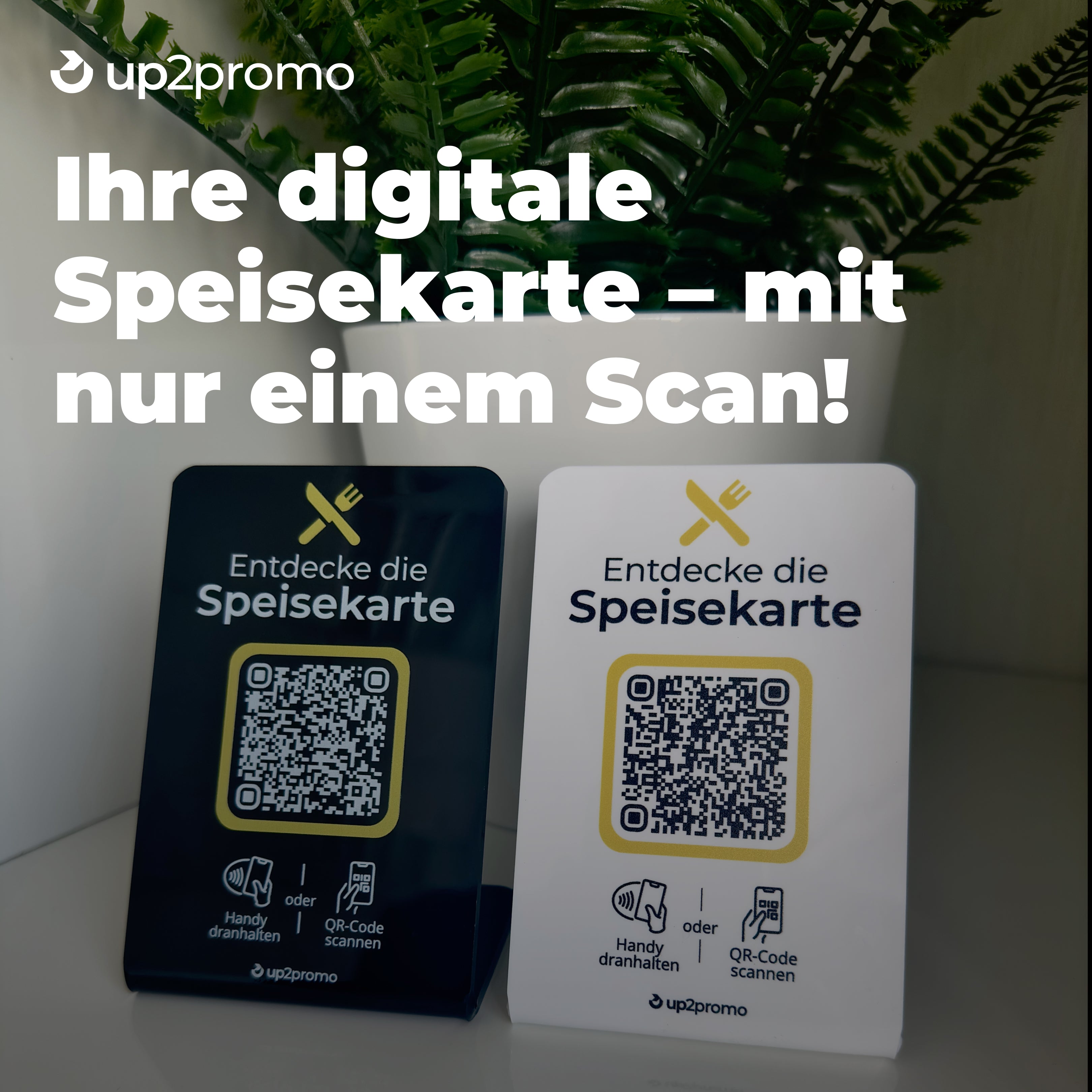 Stojak na menu z NFC i QR