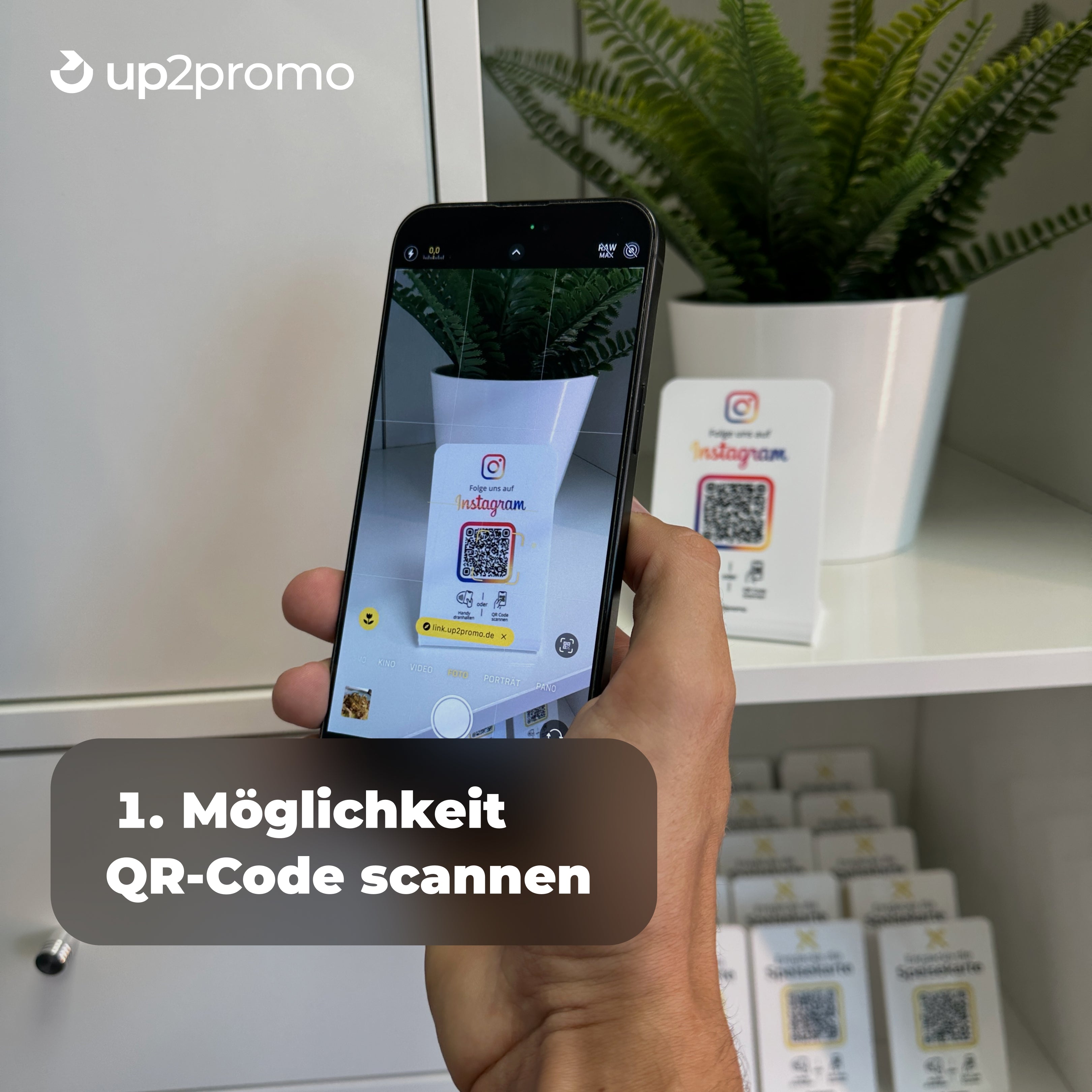 Stojak na Instagram z NFC i QR