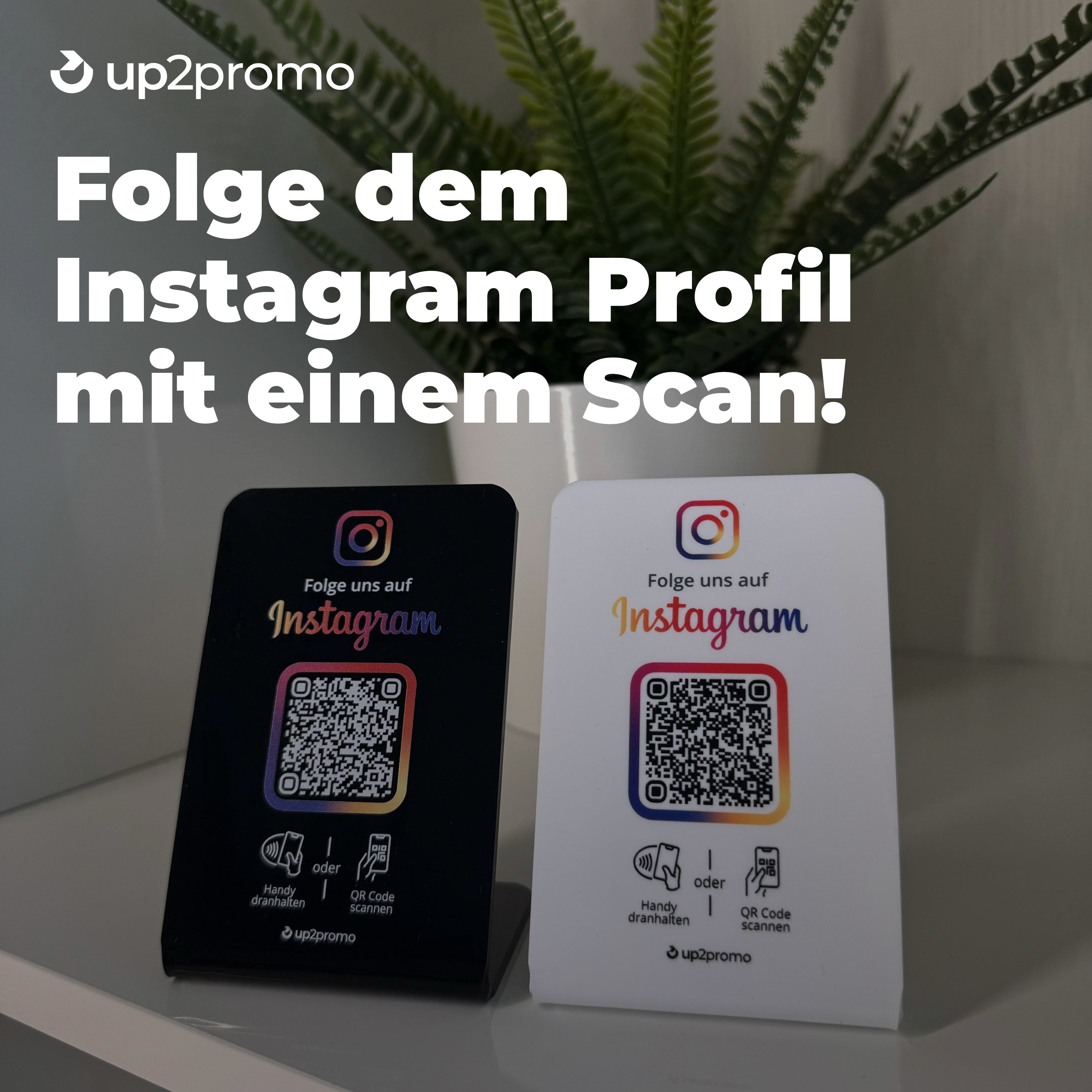 Stojak na Instagram z NFC i QR