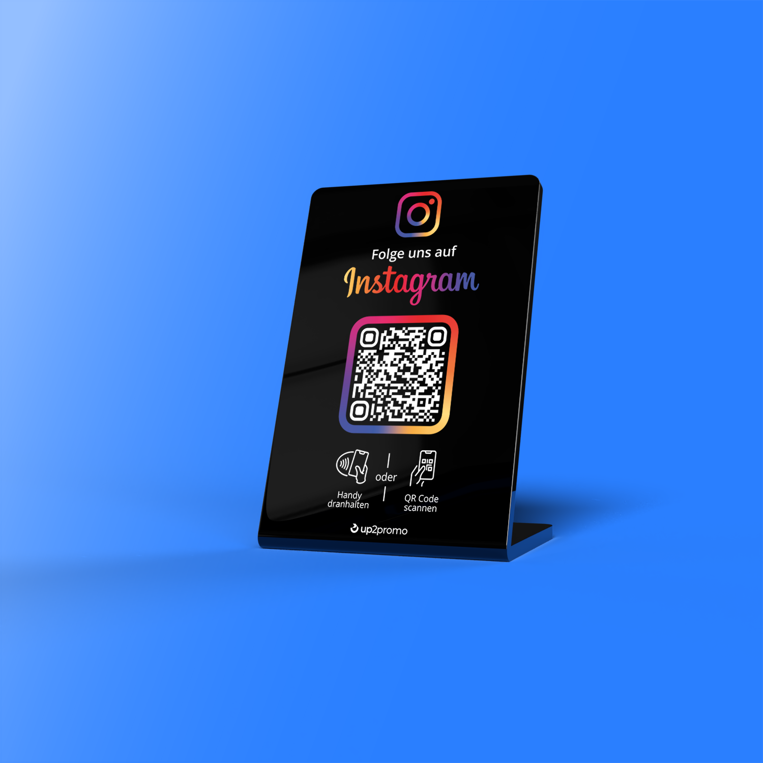 Instagram table display with NFC & QR