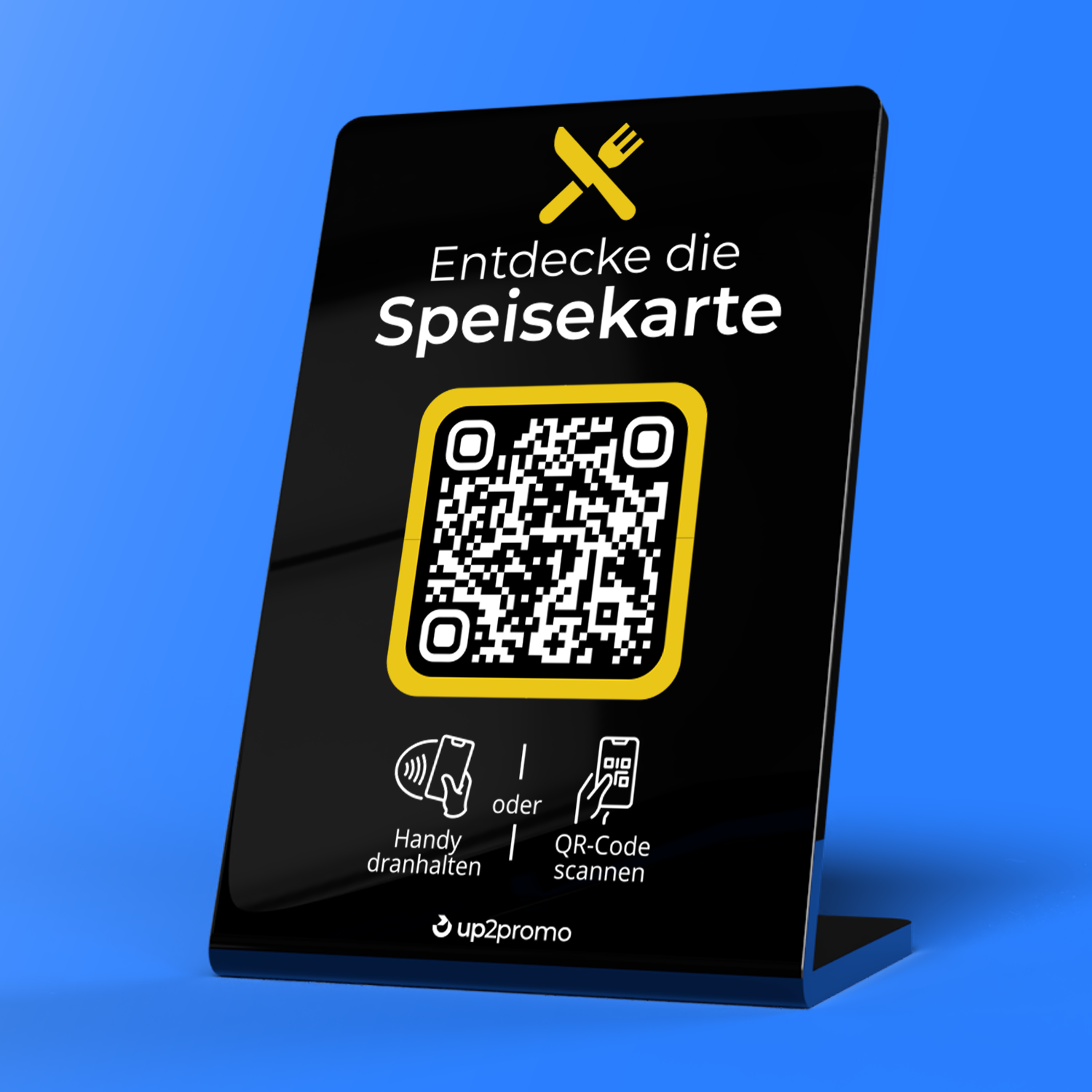 Stojak na menu z NFC i QR