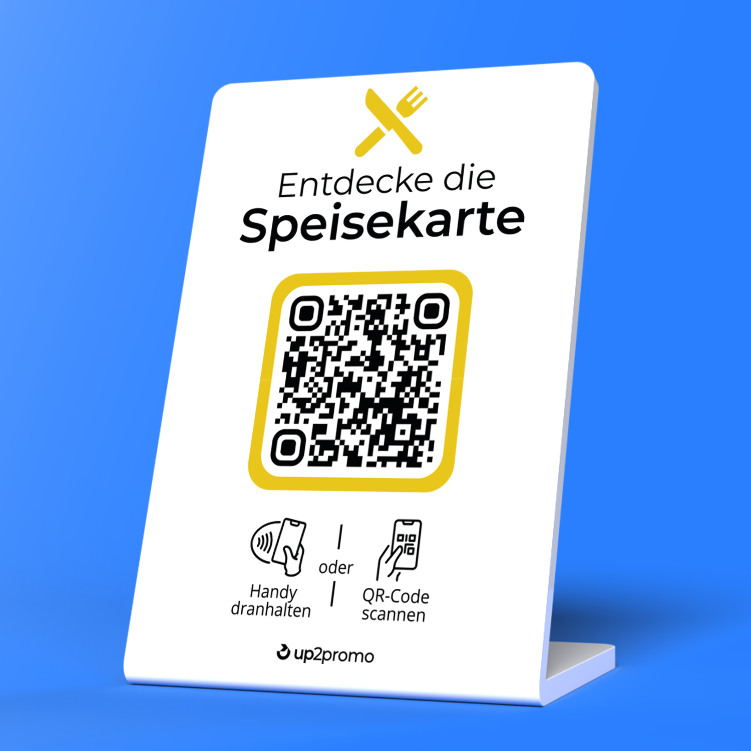 Stojak na menu z NFC i QR