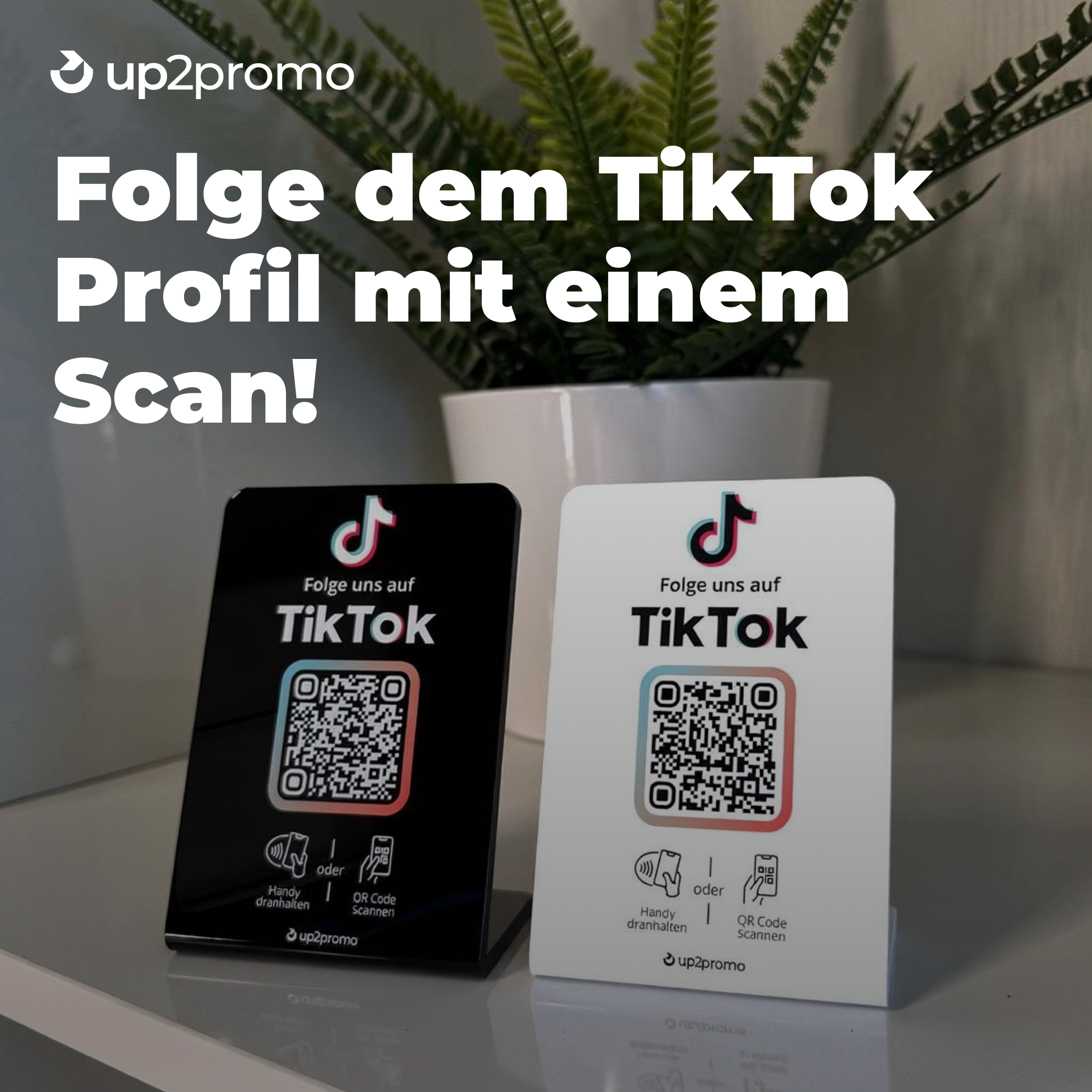 TikTok Aufsteller mit NFC & QR