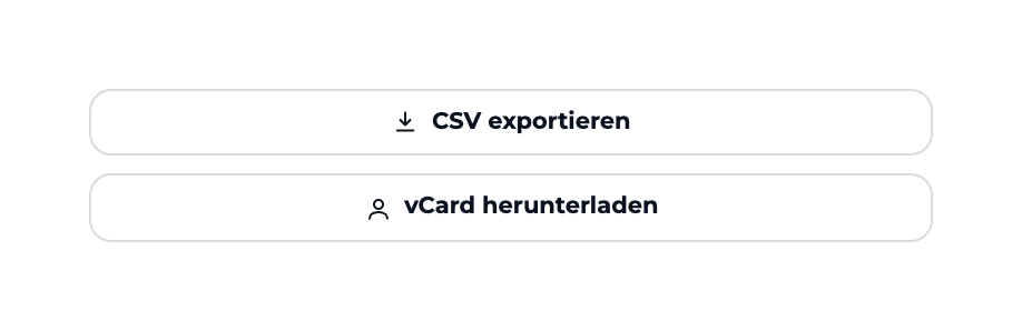 up2promo App: CSV- und vCard-Export